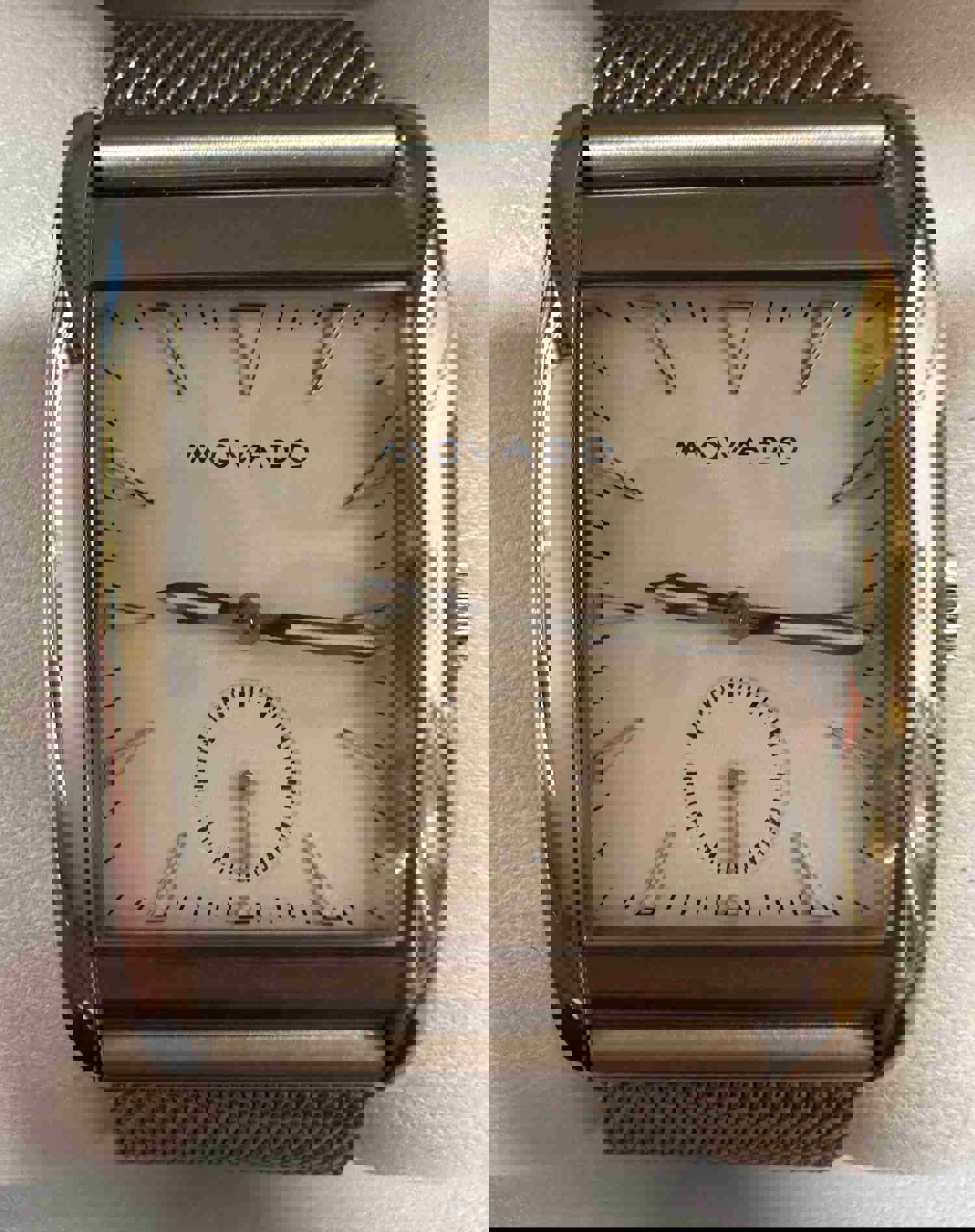 Movado Men's Stainless Steel Cable Link Watch with White Dial, Brand New