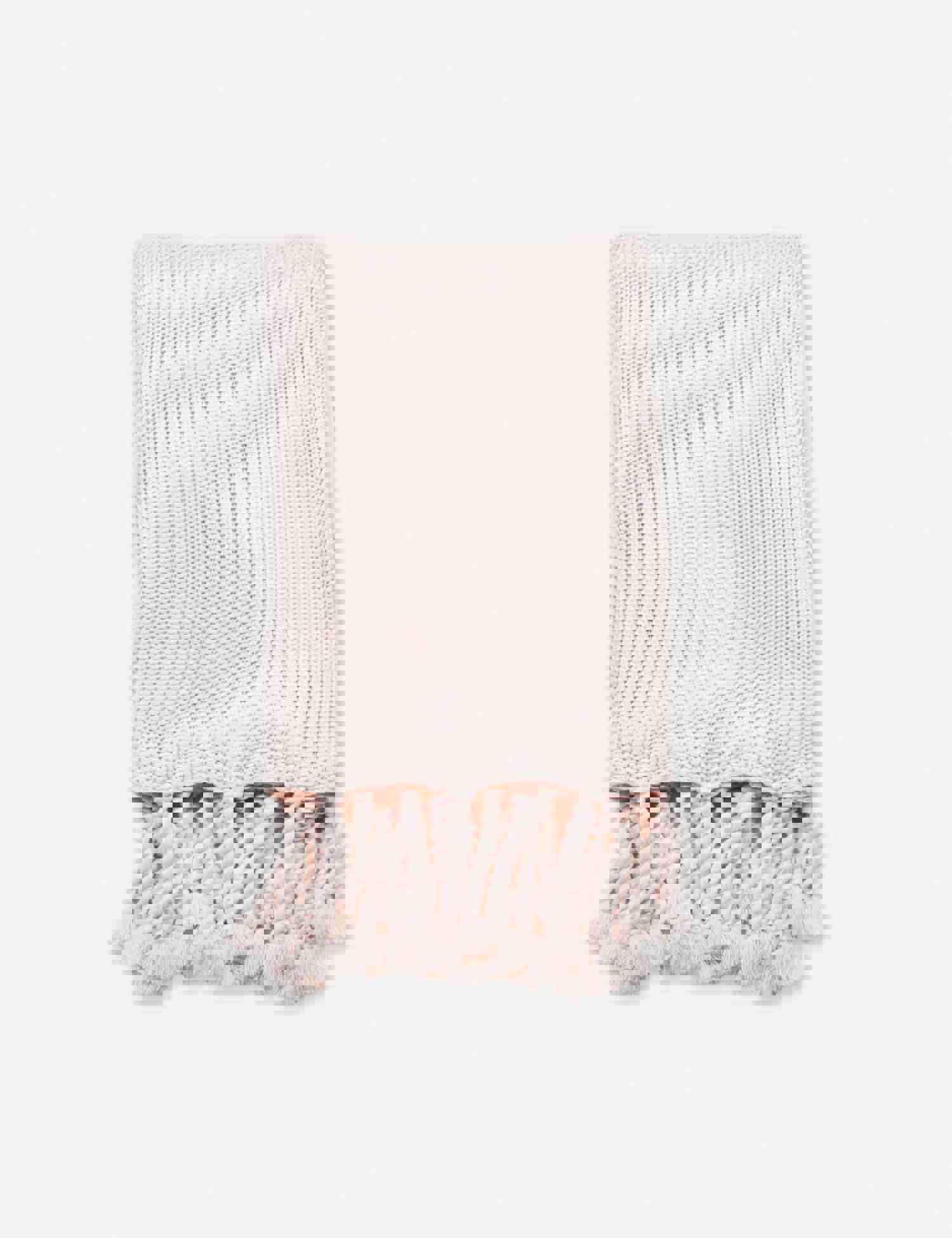 Cozy Chunky Knit Throw with Braided Tassels