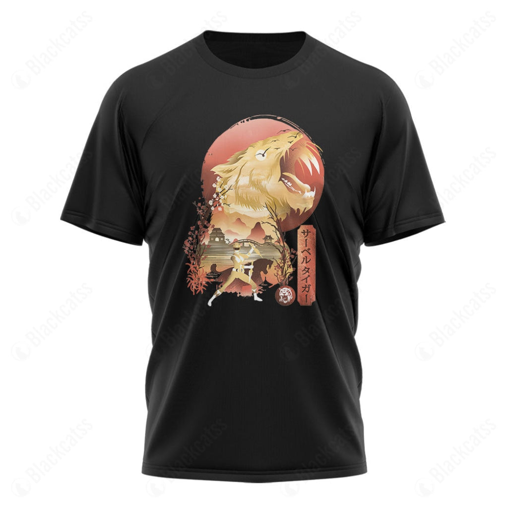 Yellow Ranger Ukiyo Custom Graphic T-Shirt