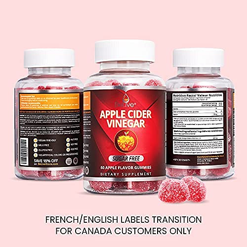 Apple Cider Vinegar Gummies - Sugar-Free, Weight Control, Detox Support