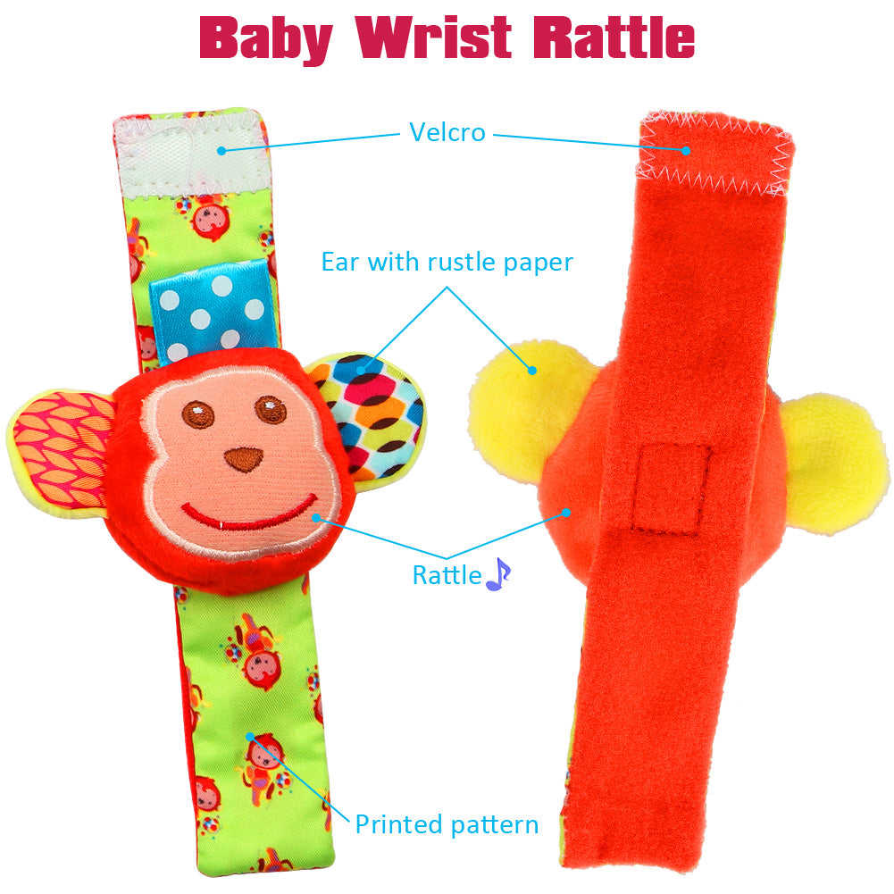 ACEKID 8pcs Plush Animal Toys for Baby Early Education