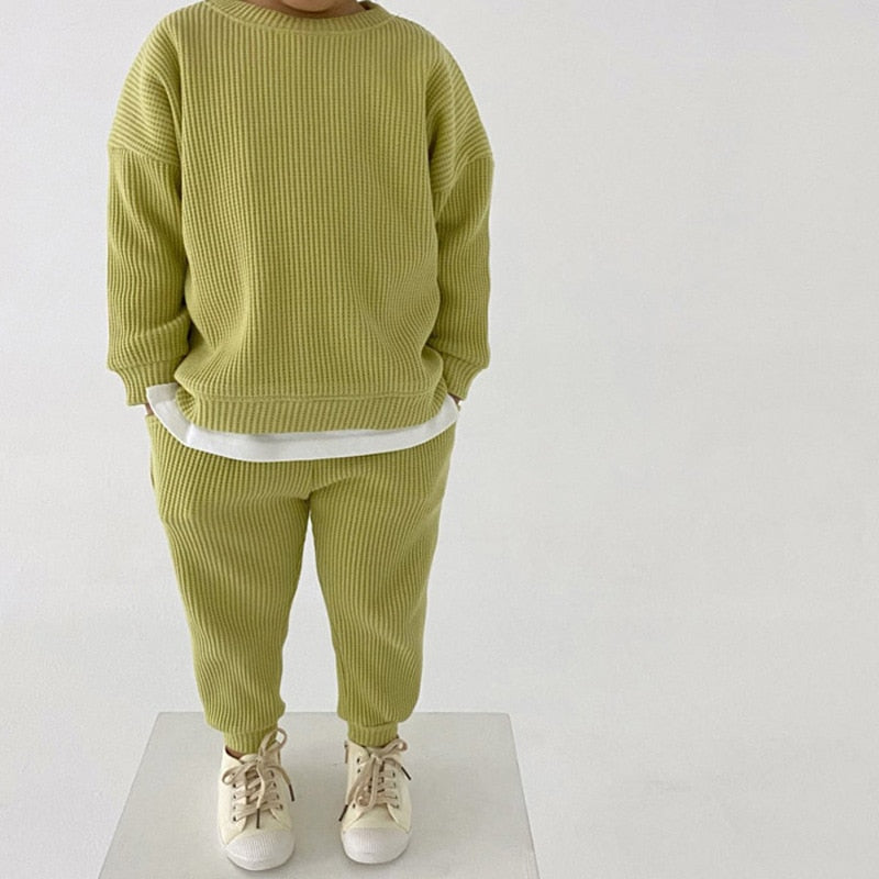 Casual Cotton Kids Tracksuit Set for Spring and Autumn
