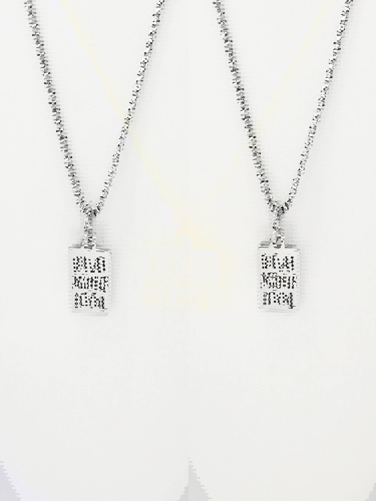 Inspirational "Do It With Passion" Stainless Steel Necklace