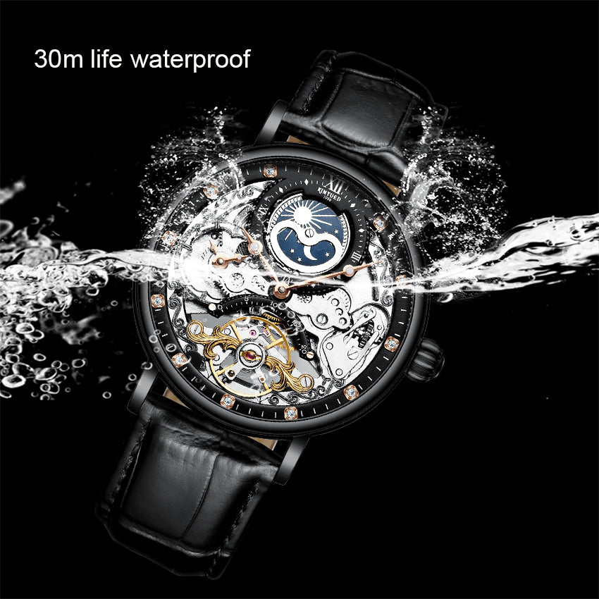 KINYUED Swiss Mechanical Watch with Double Calendar