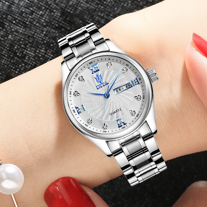 Elegant Waterproof Couple Watches - Men's & Women's Quartz Timepieces