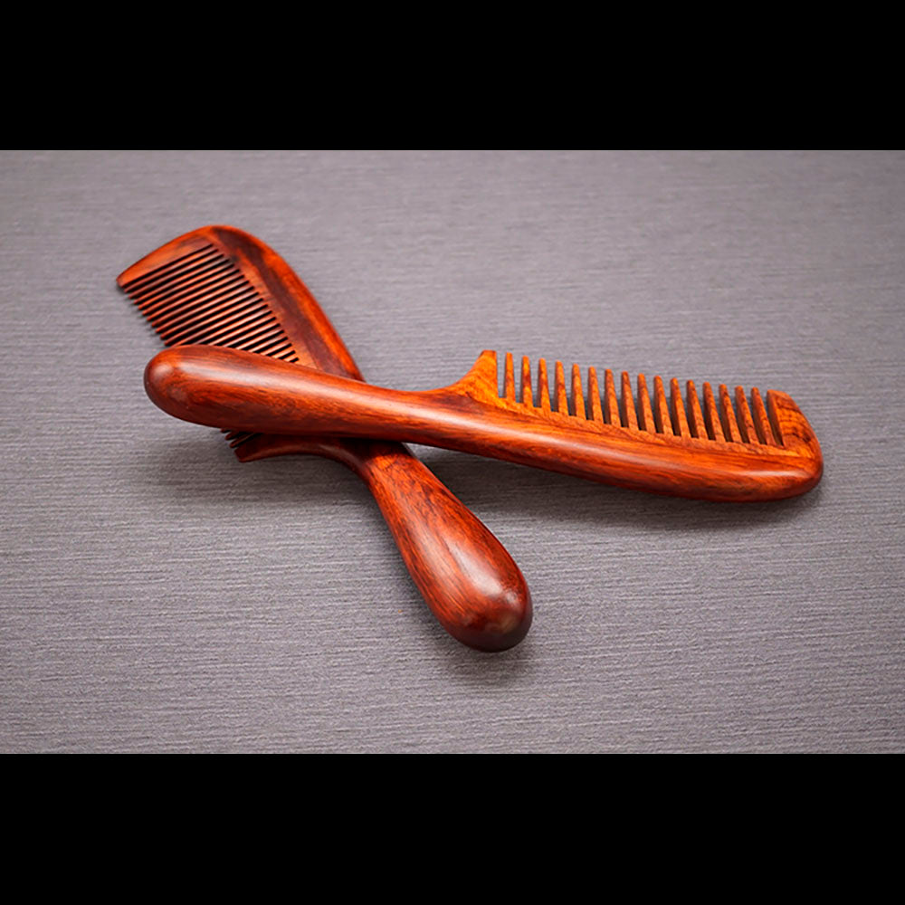 African Rosewood Handcrafted Massage Comb for Health Hair Therapy