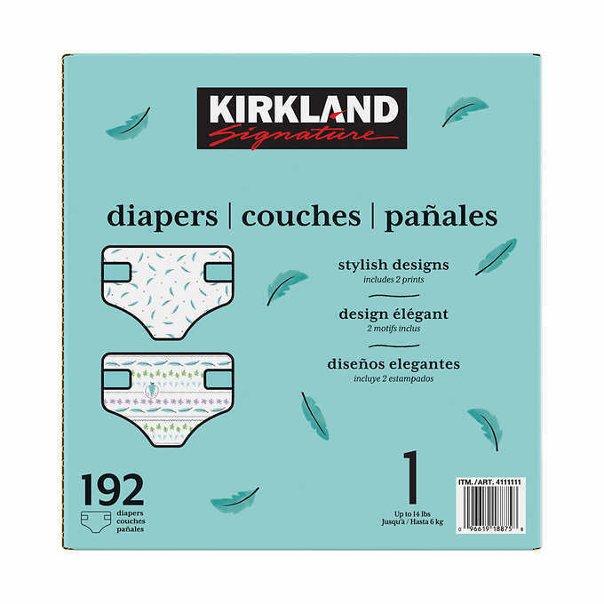 Kirkland Signature Diapers Sizes 1-2 with Health and Outdoors Wipes