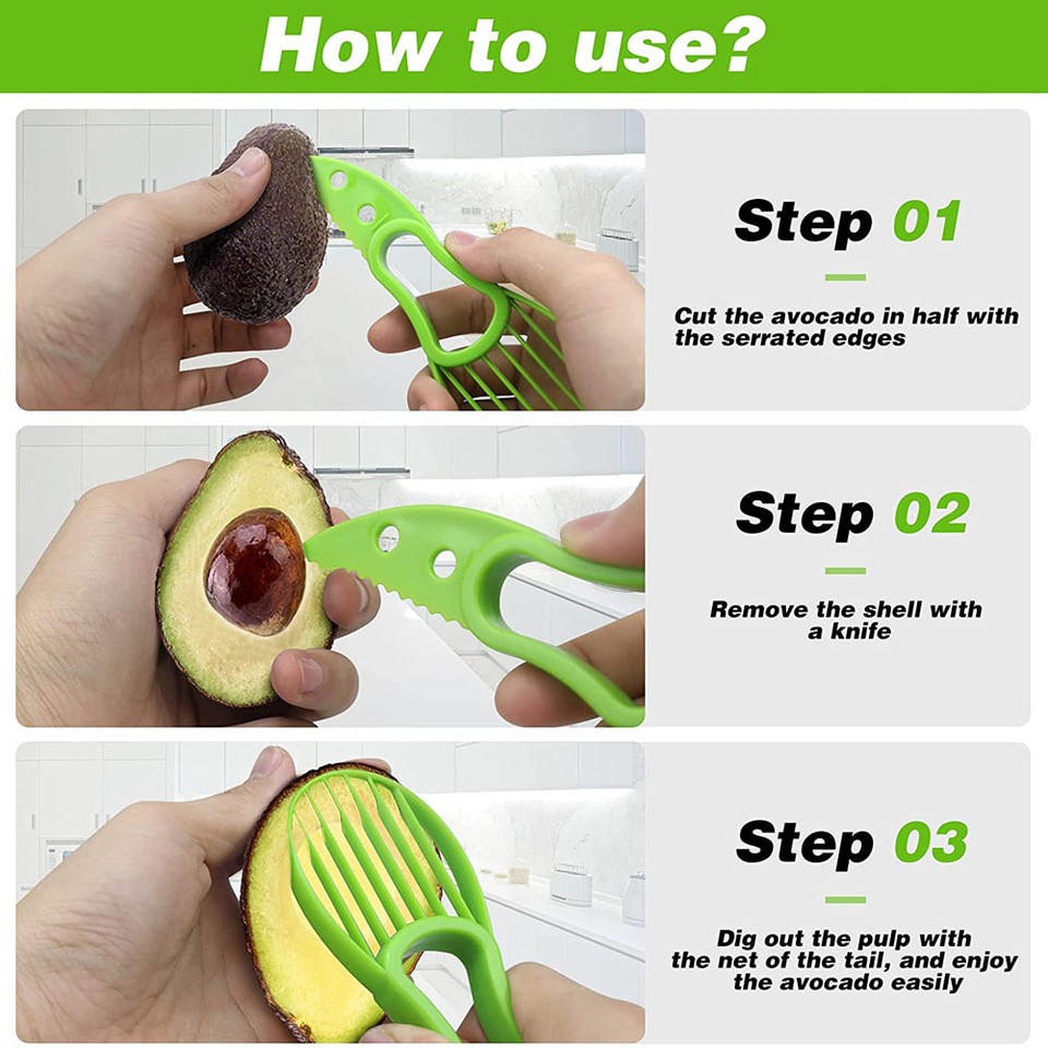 Avocado Preservation Kit with 3-in-1 Avocado Knife