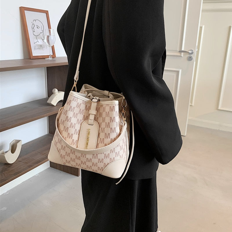 Kukombo Trendy Drawstring Bucket Bag for Women