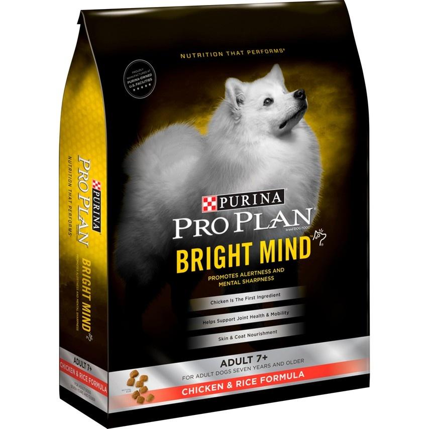 Purina Pro Plan Bright Mind Adult 7+ Dry Dog Food - Chicken & Rice Formula for Senior Dogs