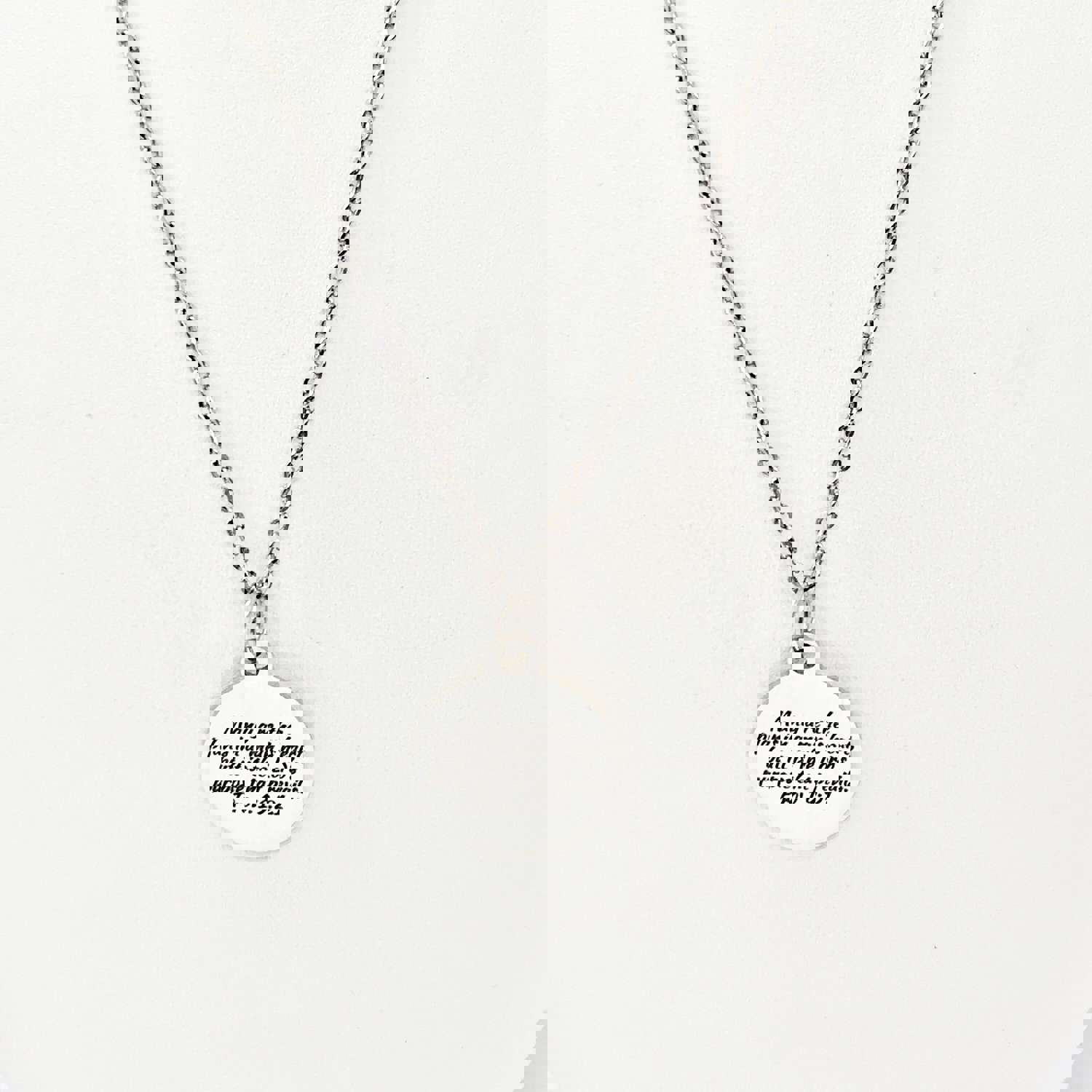 Stainless Steel Proverbs 19:21 Scripture Necklace, The Lord's Purpose Prevails