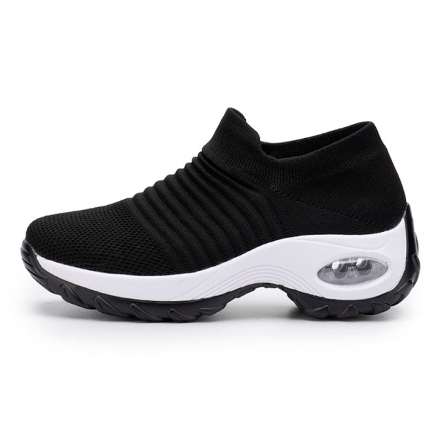Women's Air Cushion Sports Shoes - 5cm Height Increase, Breathable & Comfortable Walking Sneakers