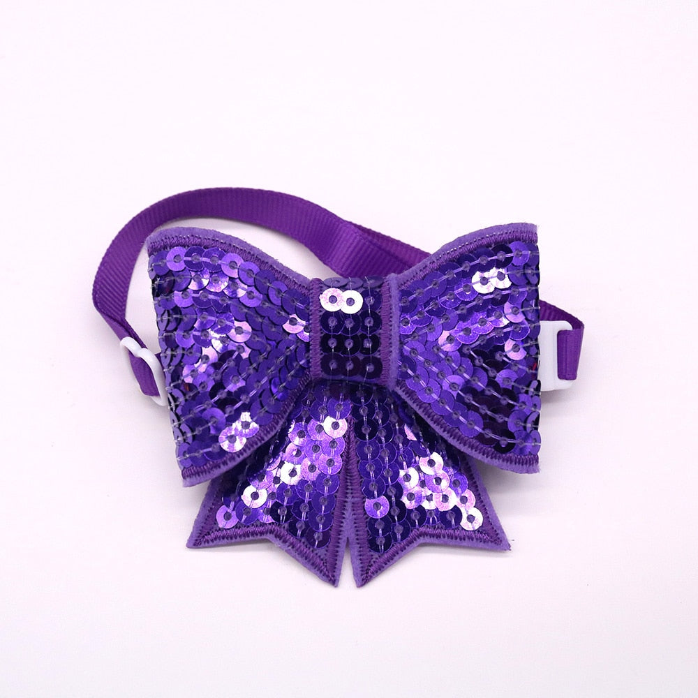 50pcs Christmas Pet Bow Ties - Adjustable & Festive for Dogs & Cats