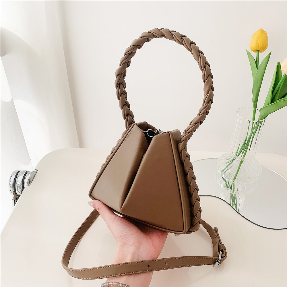 Kukombo Braided Handle Mini Crossbody Bag