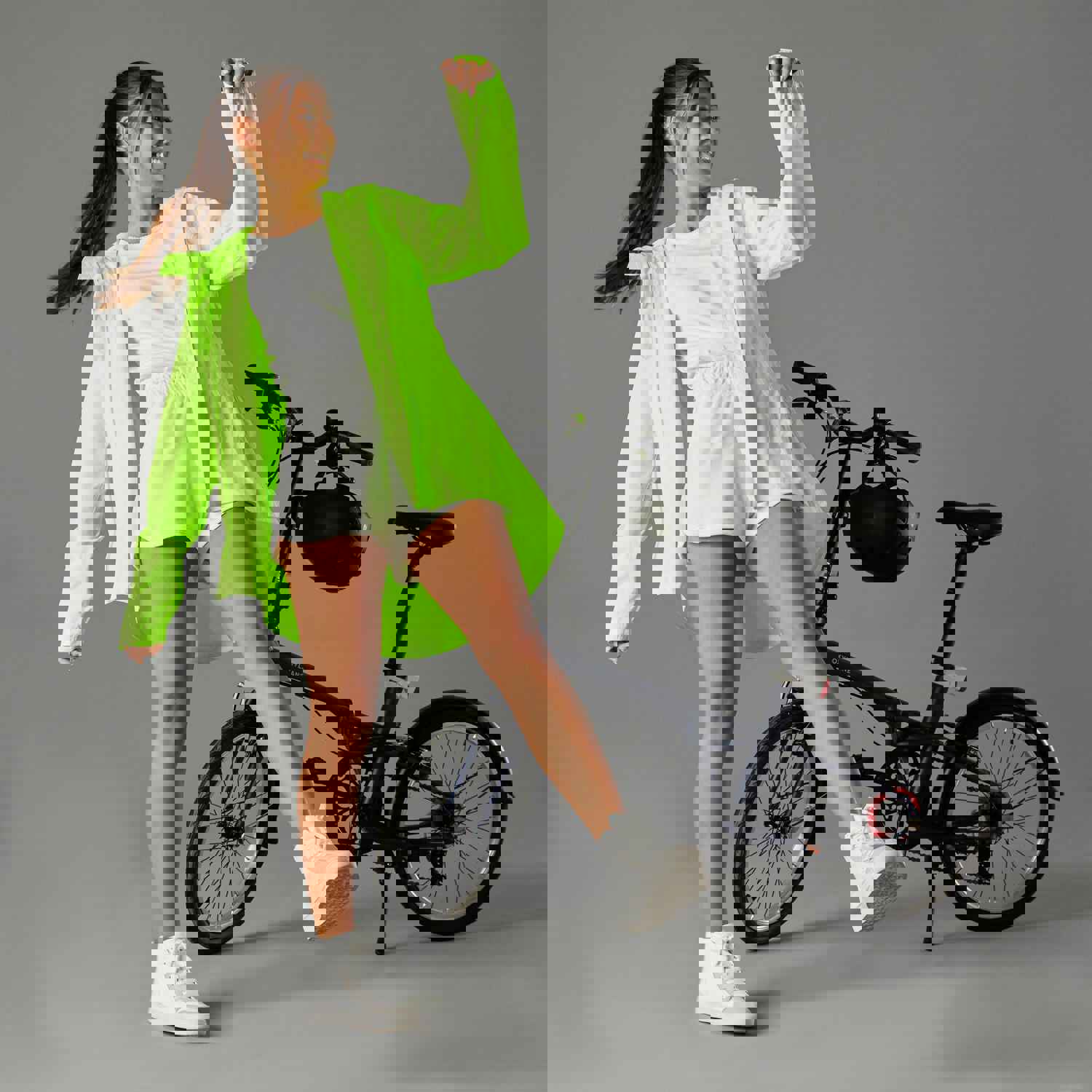 Btwin UC100 Women's High-Visibility, Waterproof Cycling Jacket