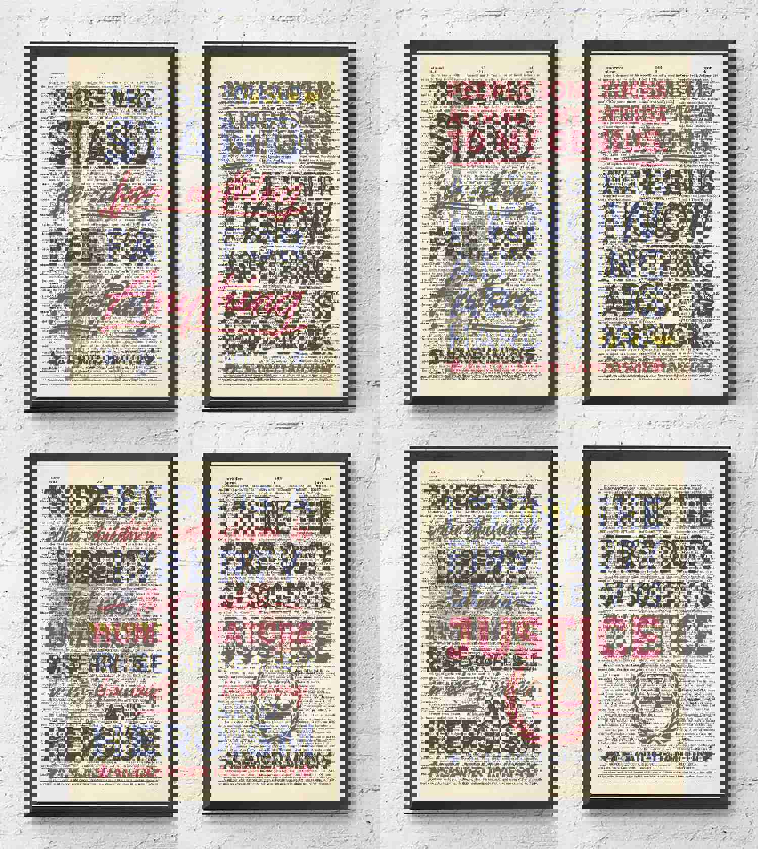 Alexander Hamilton Quotes - 4 Vintage Dictionary Art Prints