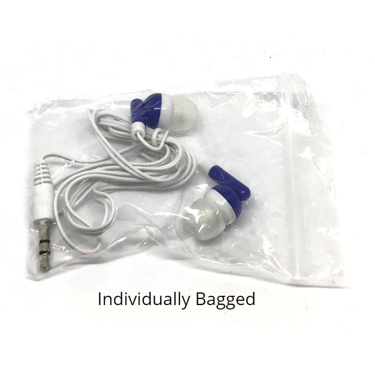 High-Quality Royal Blue Stereo Earbud Headphones