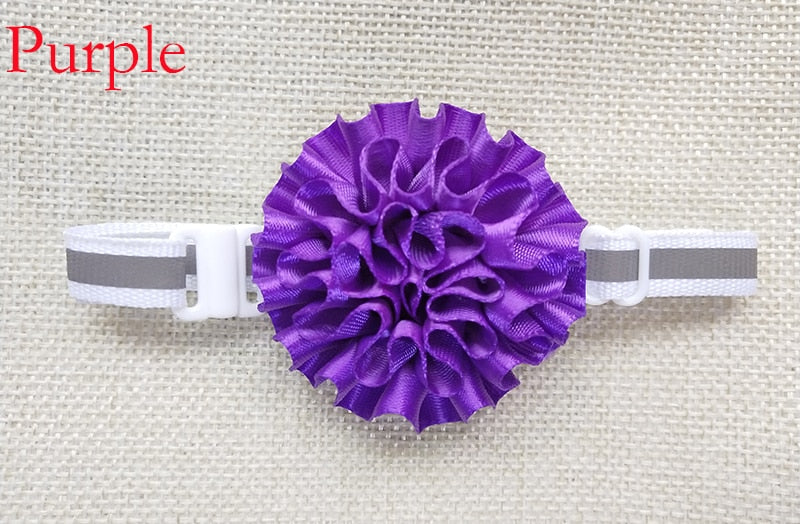 Reflective Pet Collar with Bow Ties for Small Dogs and Cats - 50pcs Pack