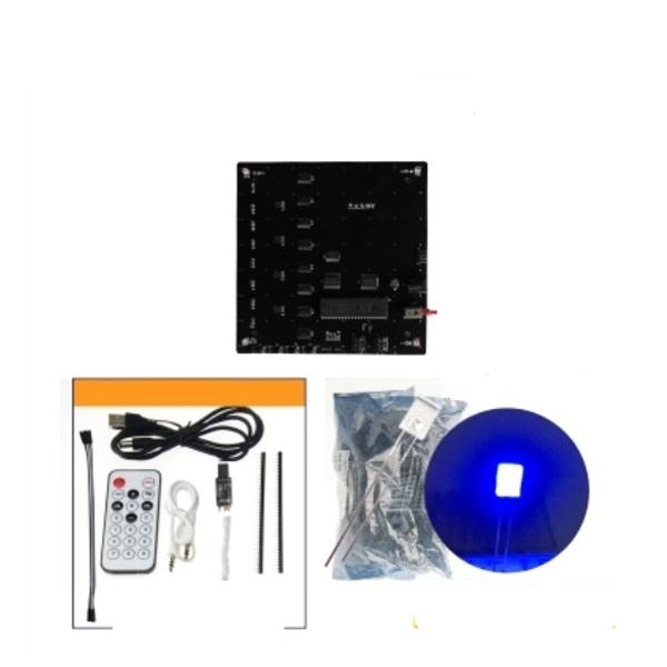 8x8x8 LED Cube Kit with Fog Blue Square Lamp