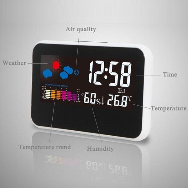 Smart Digital Alarm Clock with Weather, Temperature, Humidity & Voice Control