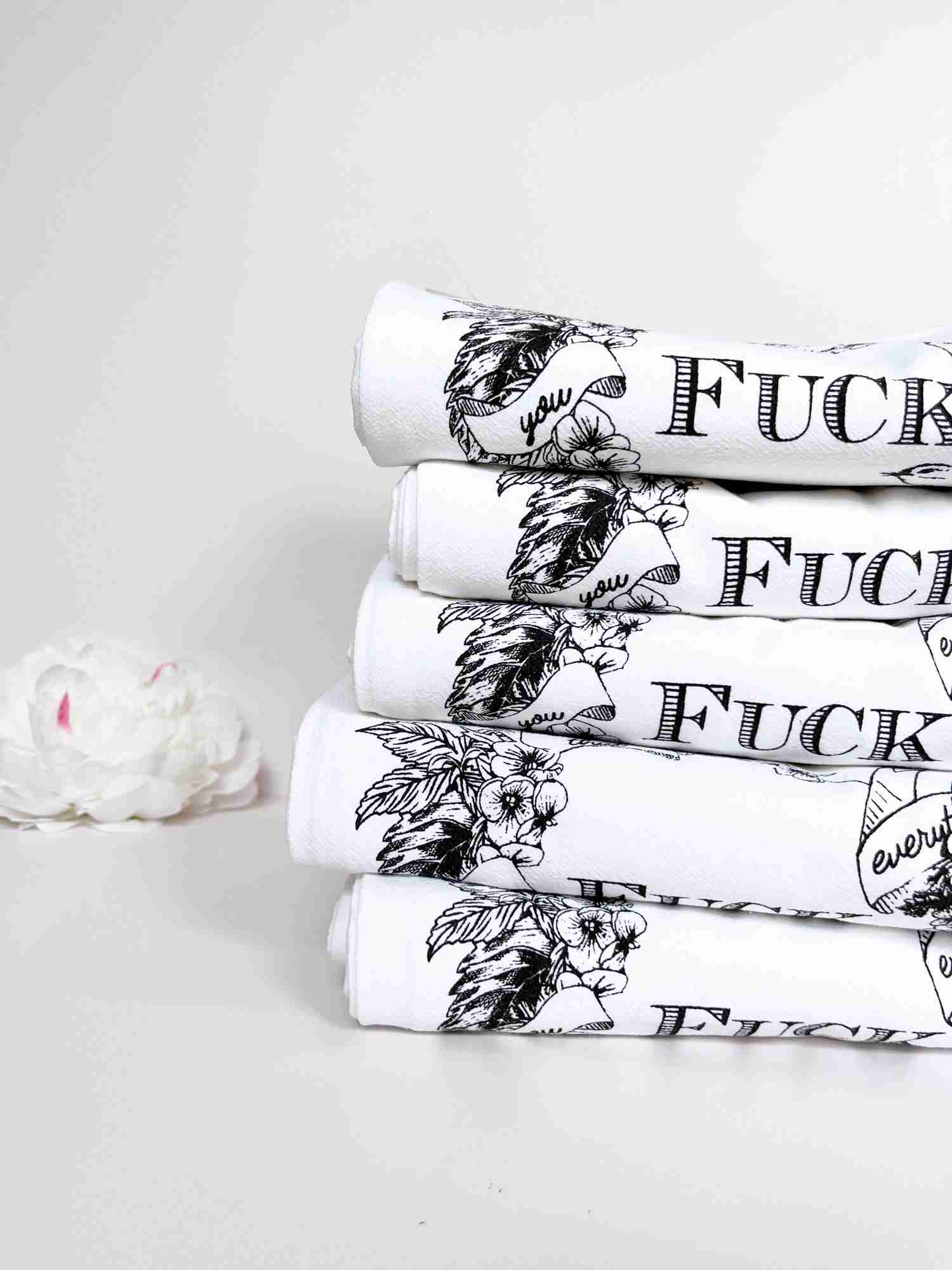 Sarcastic Charm - Retro Funny Kitchen Towel