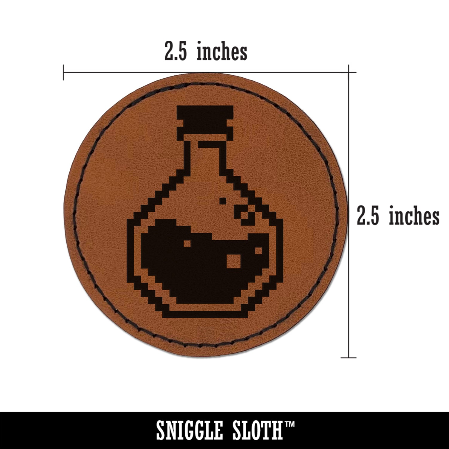 Pixel RPG Health Potion Faux Leather Patch