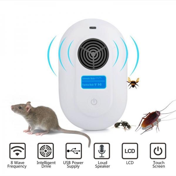 Ultra-Quiet Ultrasonic Pest Repeller with LCD for Home Protection