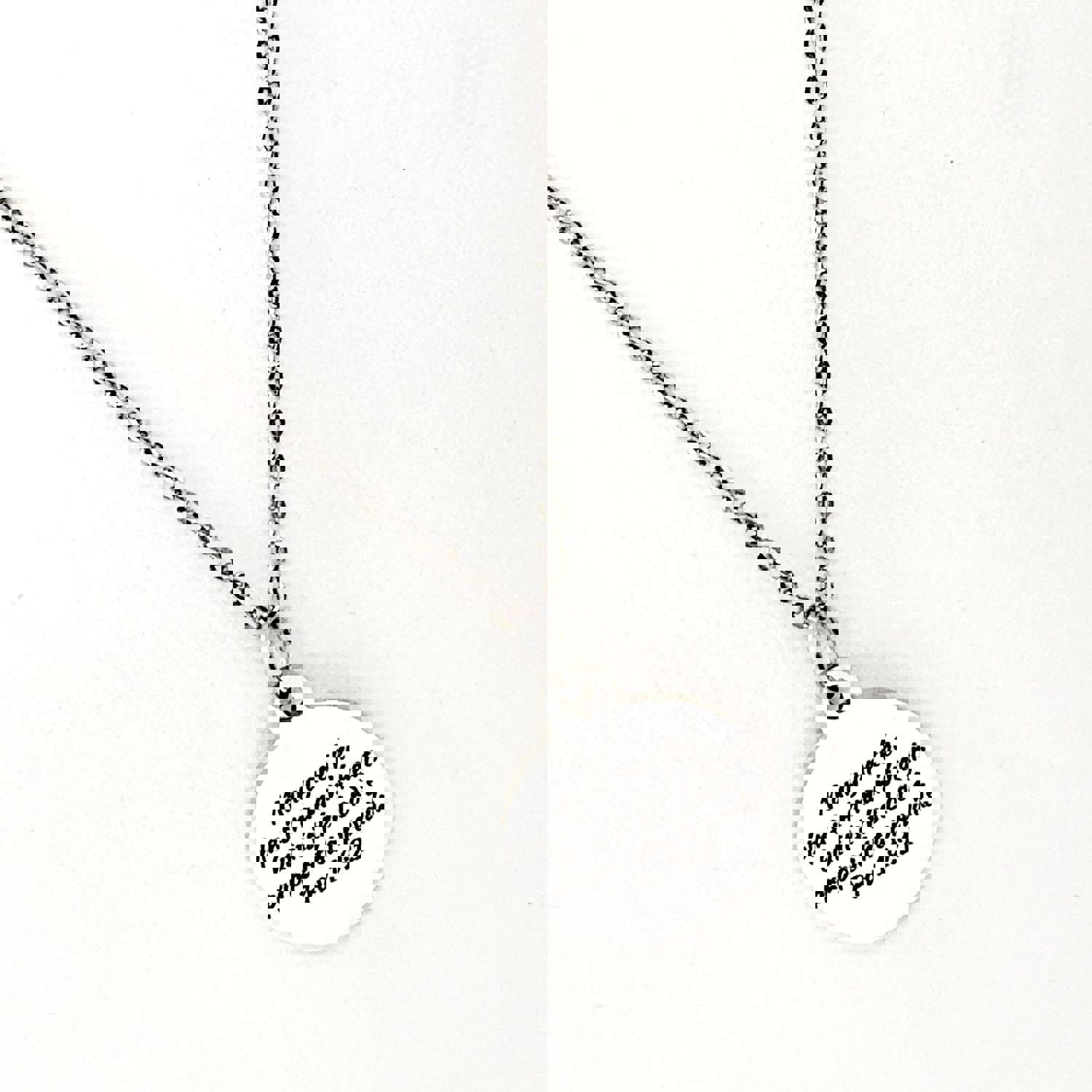 Stainless Steel Proverbs 19:21 Scripture Necklace, The Lord's Purpose Prevails