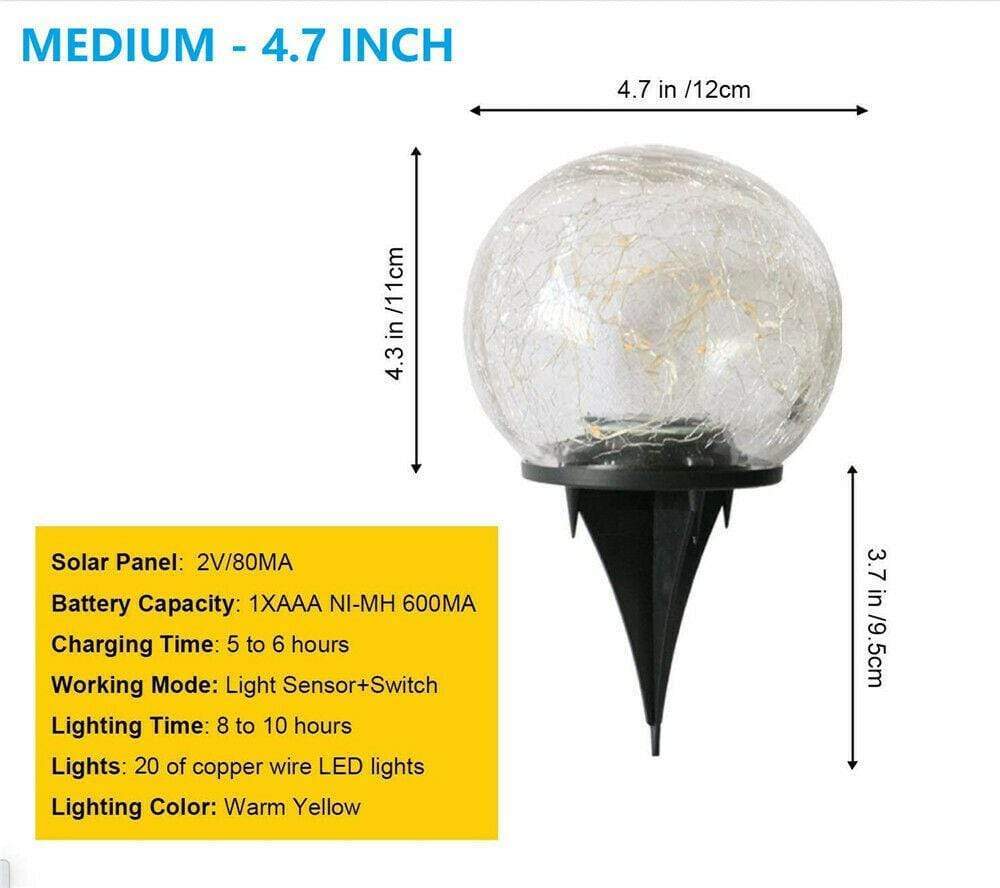 Eco-Friendly Outdoor Solar LED Globe Light