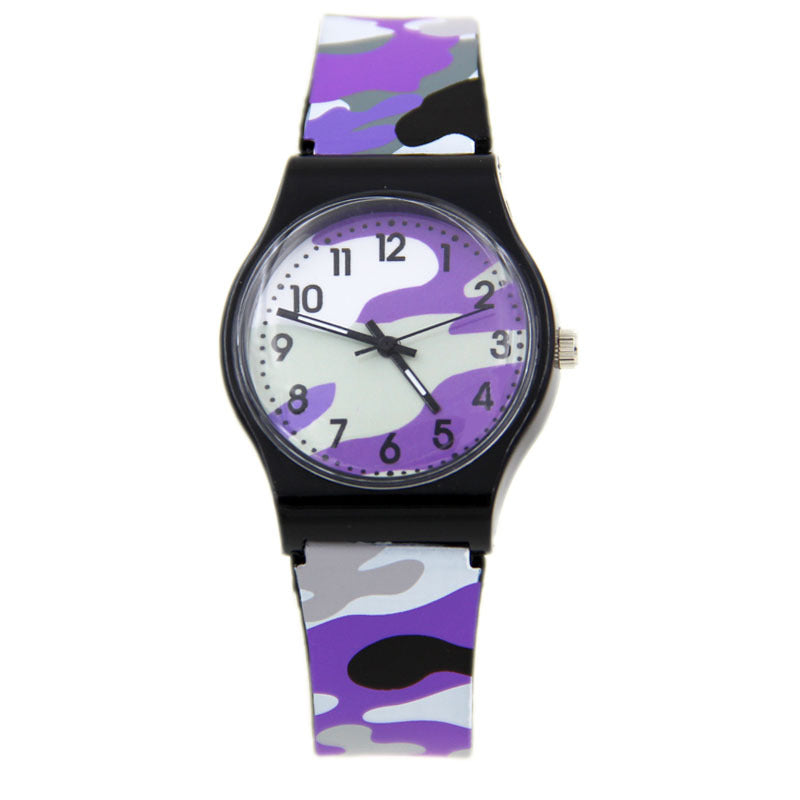 Waterproof Cartoon Quartz Watch with PVC Strap