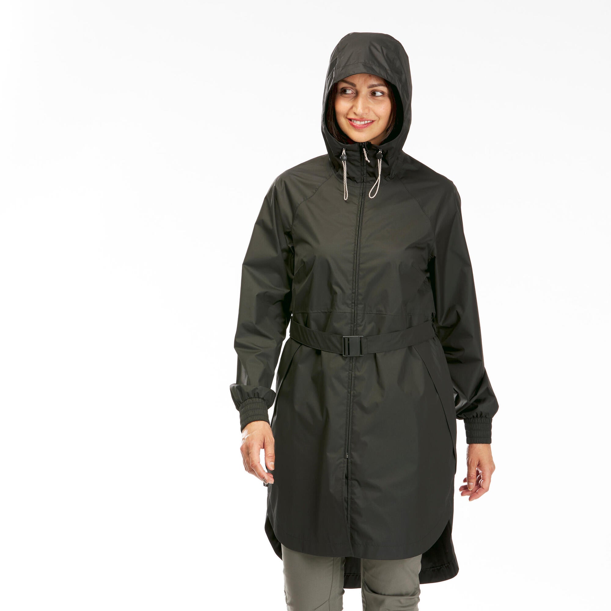 Quechua Women's Raincut Long Waterproof Jacket