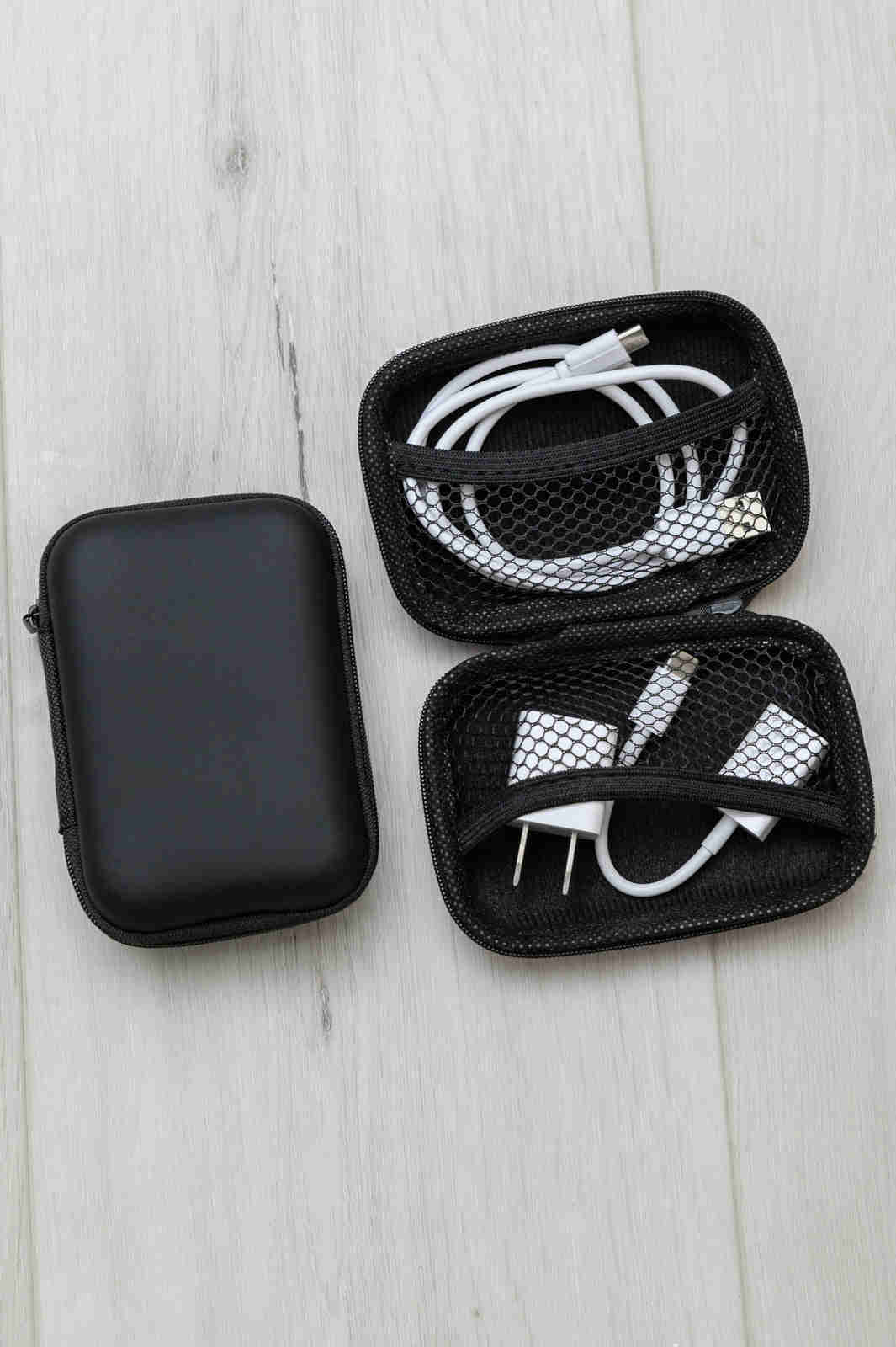 Black Tech Accessory Organizer Pouch