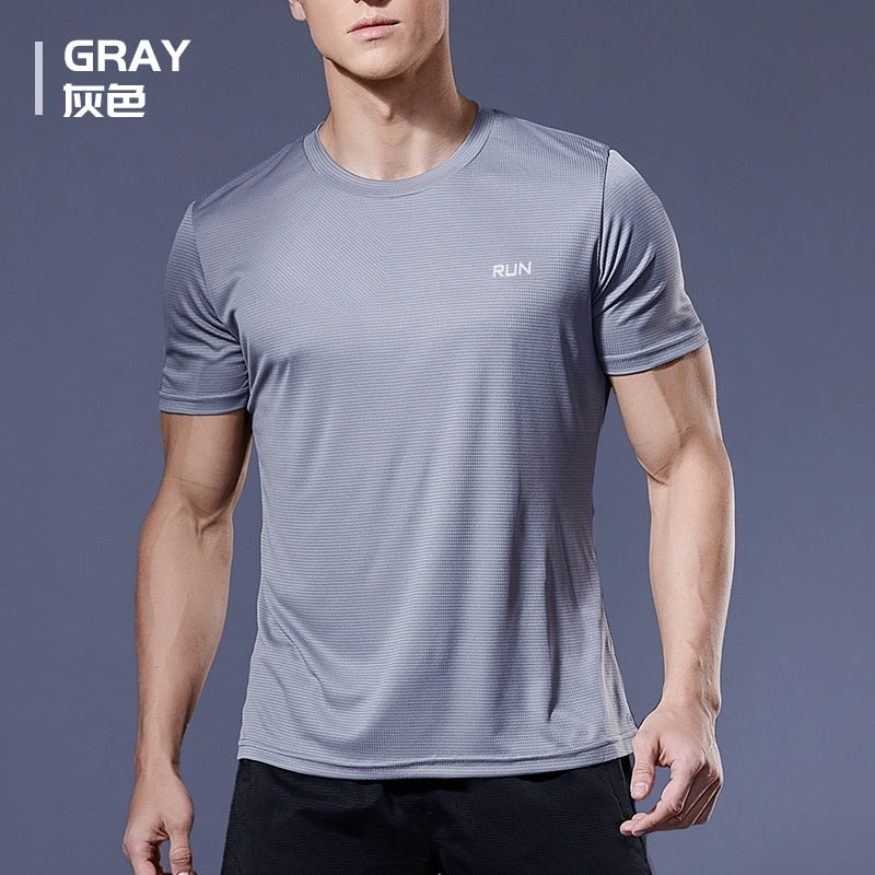 High-Performance Men's Running T-Shirt, Quick-Dry, Short Sleeve, Fitness Gym Wear