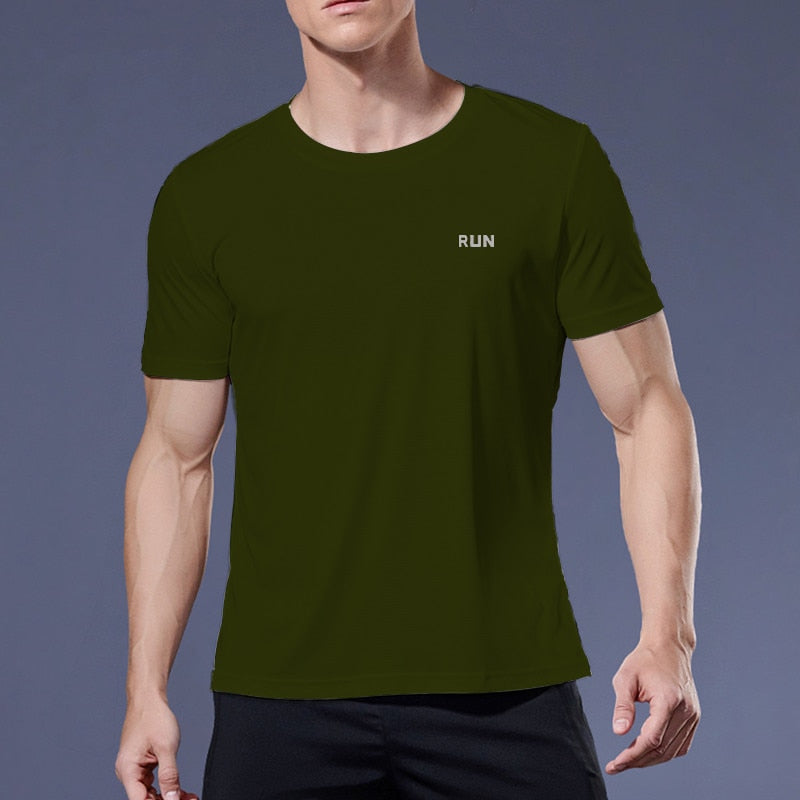 High-Performance Men's Running T-Shirt, Quick-Dry, Short Sleeve, Fitness Gym Wear