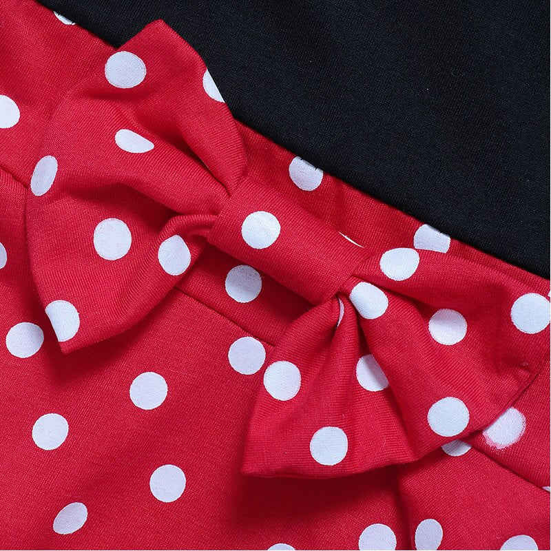 Children's Minnie Dot Dress with Bow for Special Occasions