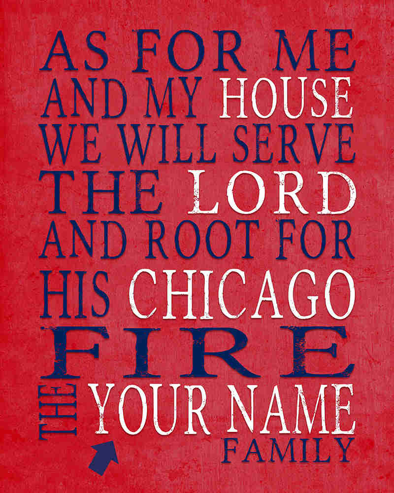 Personalized Chicago Fire Soccer Club Art Print
