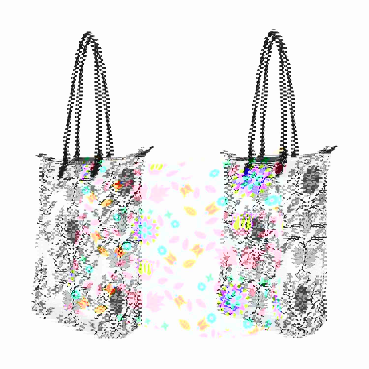 Elegant Floral Beadwork Single-Shoulder Handbag