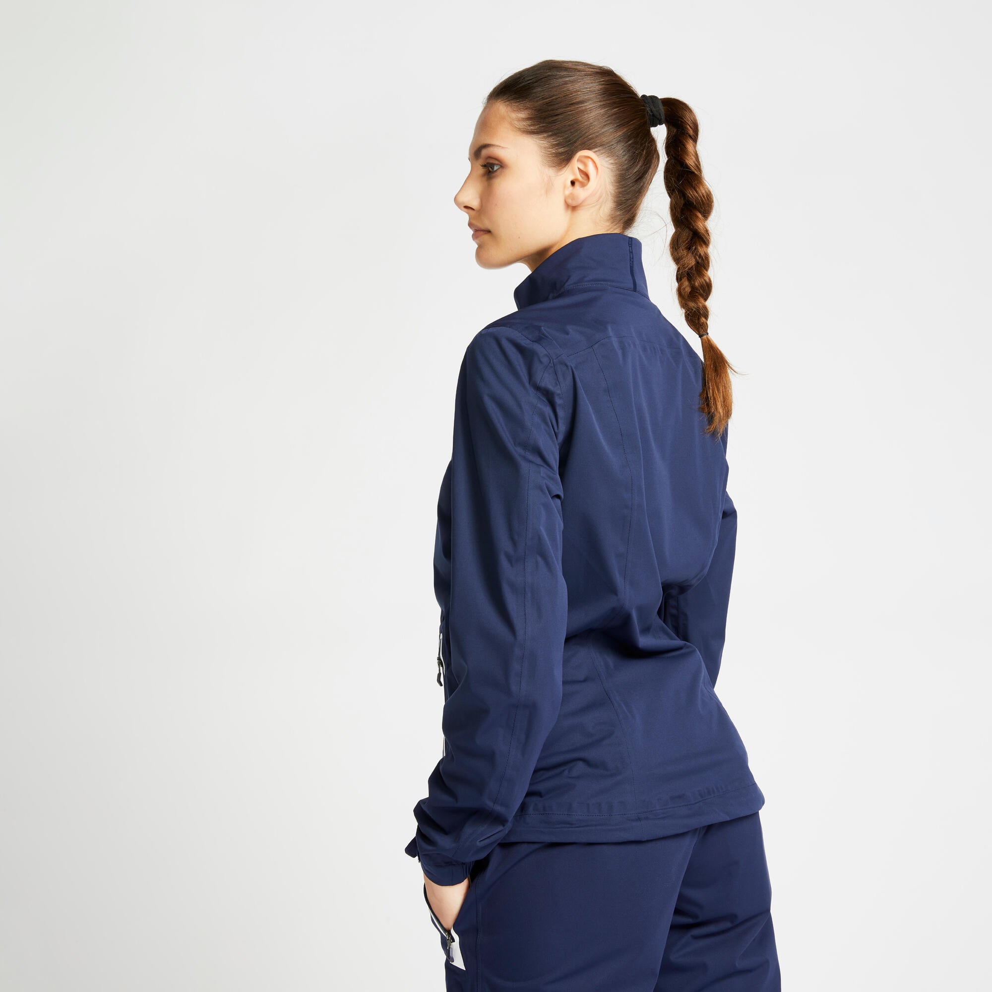 Women's Golf Waterproof Jacket - RW500 Navy Blue