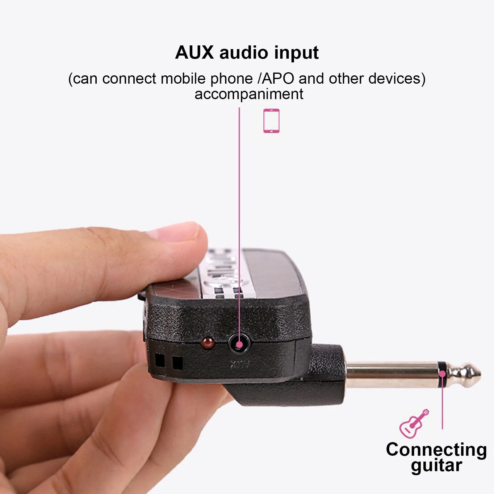 Portable Bass Headphone Amplifier with 3.5mm Jack for Electric Bass