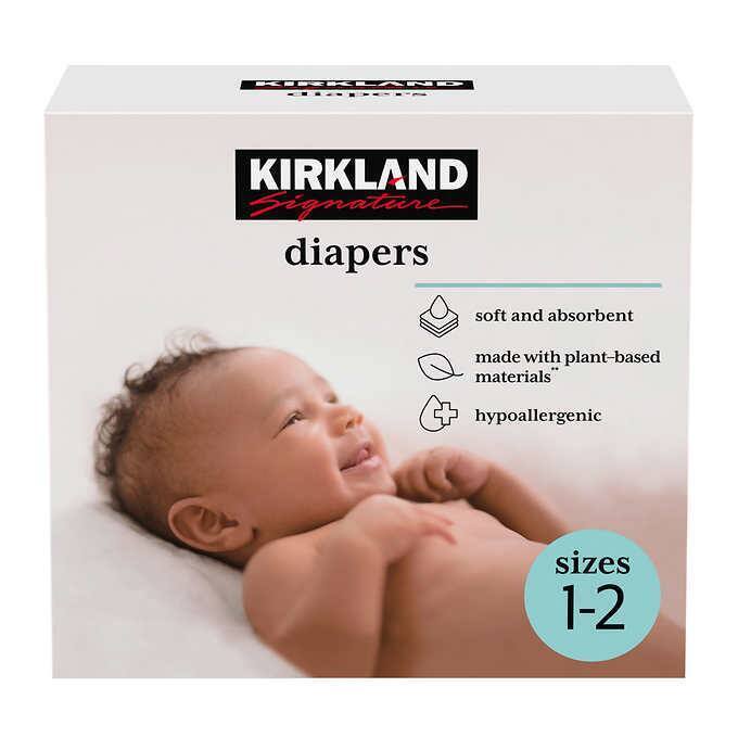 Kirkland Signature Diapers Sizes 1-2 with Health and Outdoors Wipes