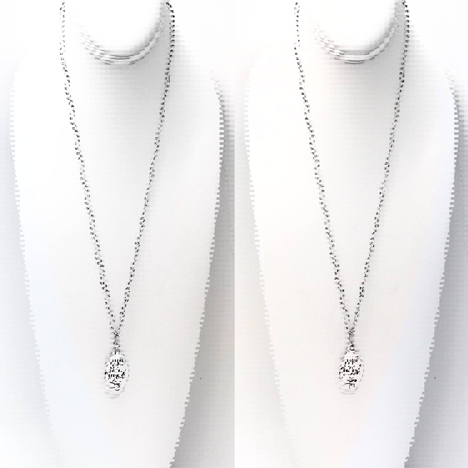 Stainless Steel "Lead Me O Lord" Engraved Pendant Necklace