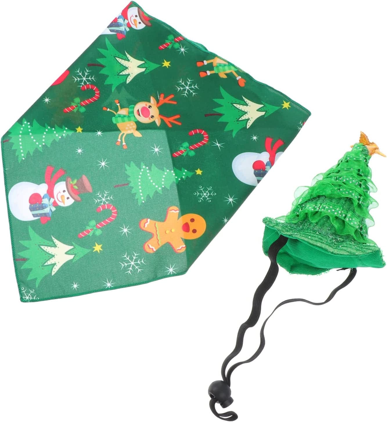LIFKICH Festive Pet Accessories Set - Christmas Themed Outfits for Dogs and Cats