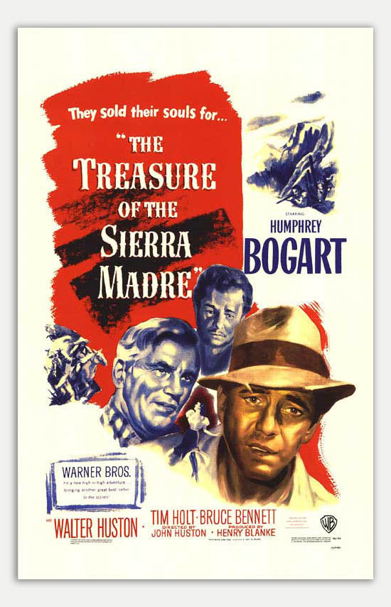 Vintage 1948 Treasure of the Sierra Madre Movie Poster