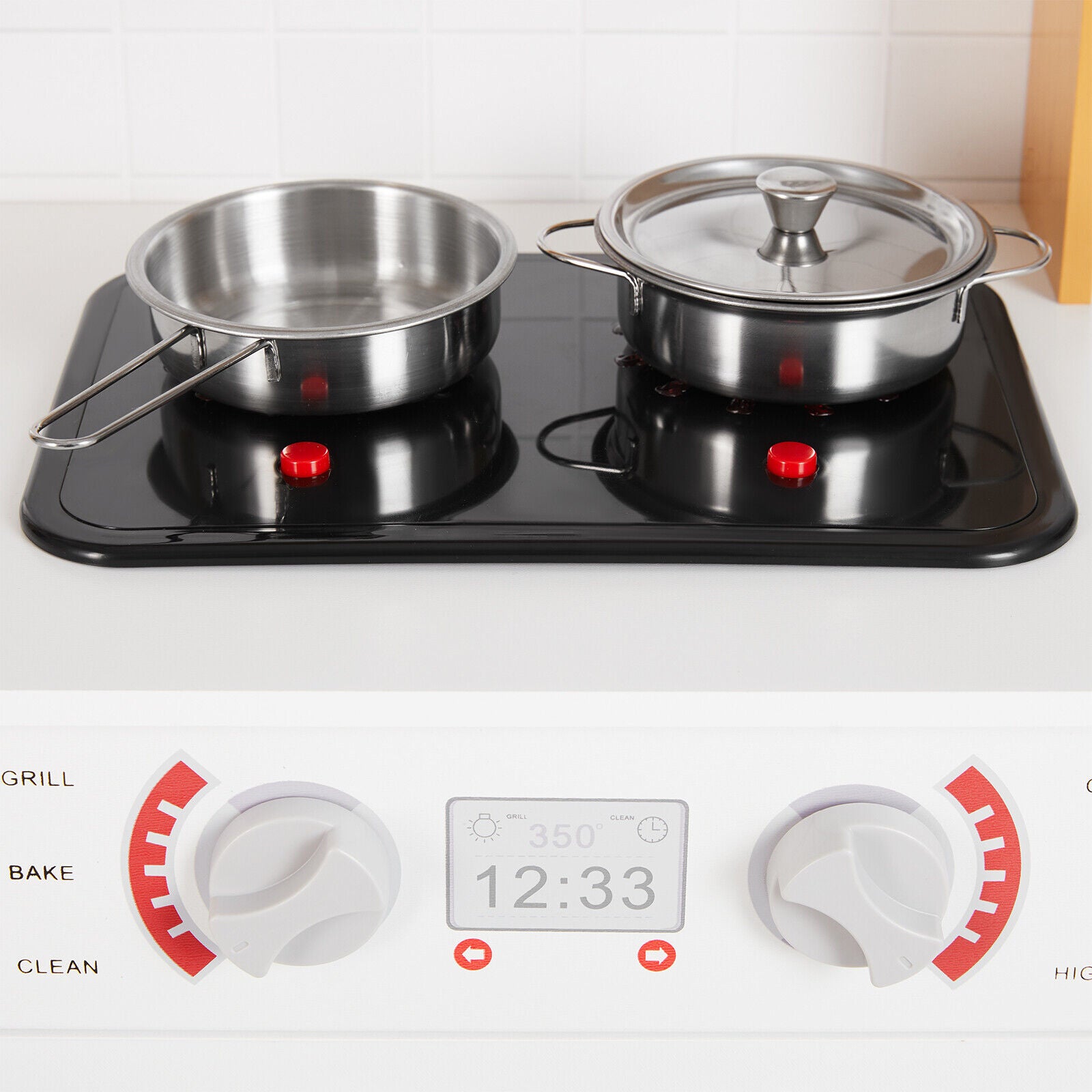 Wooden Play Kitchen Set for Kids - Ages 3+