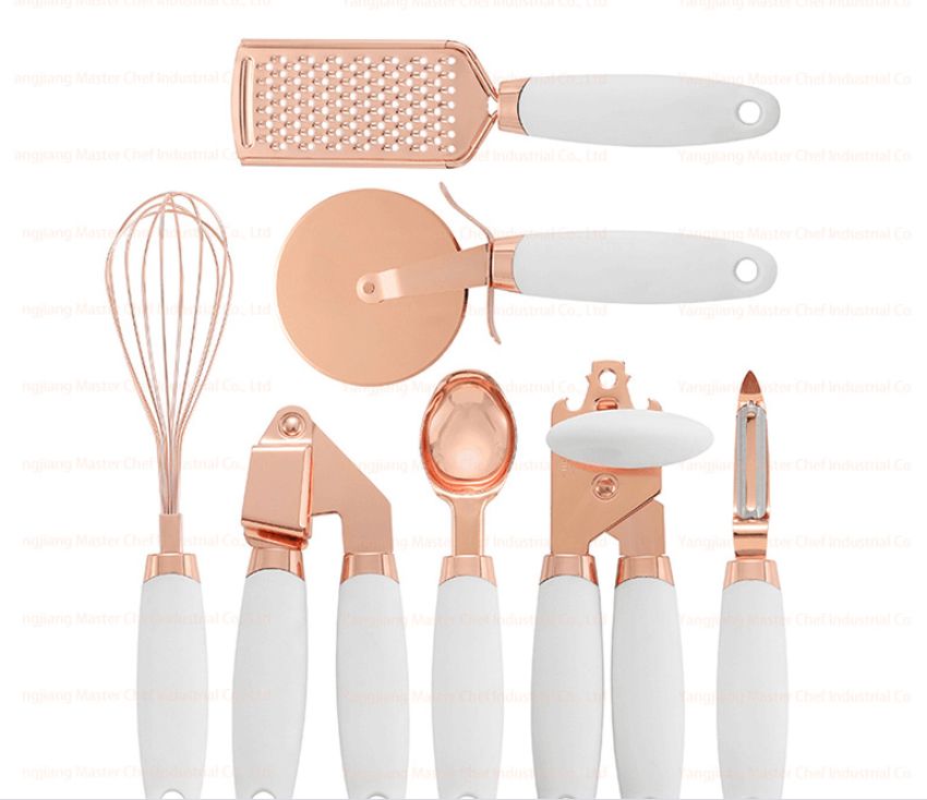 Stainless Steel Rose Gold Kitchen Tool Set