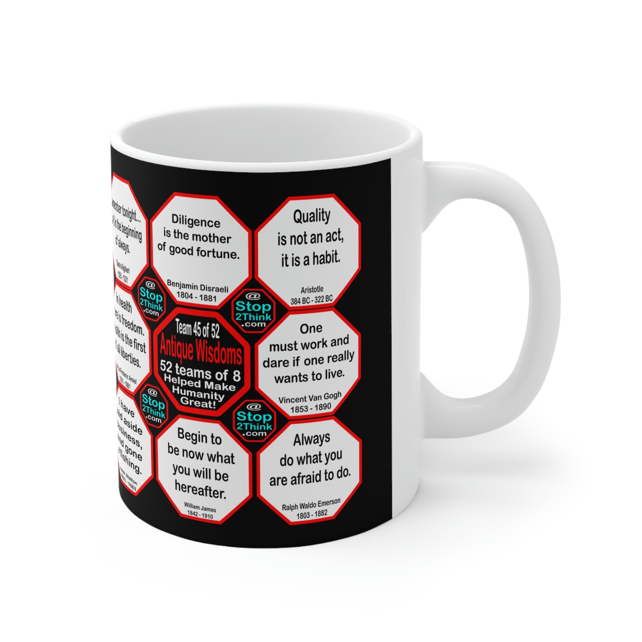 Inspirational Quotes Ceramic Mug - Team 45 of 52