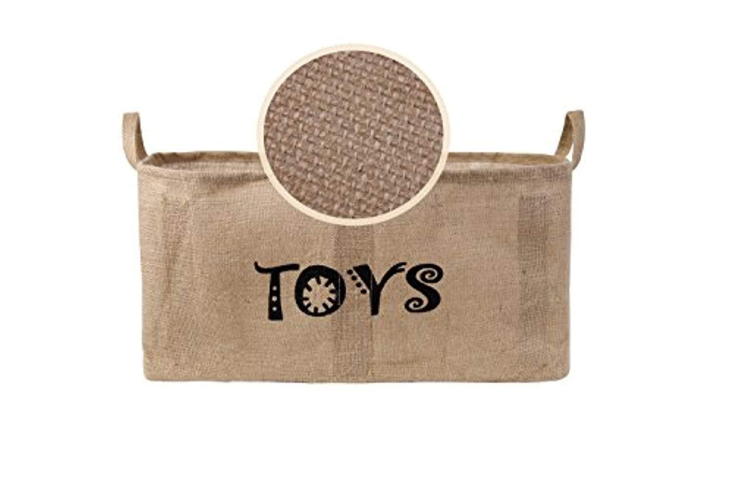 Bondream Jute Toy Storage Chest with Waterproof Lining