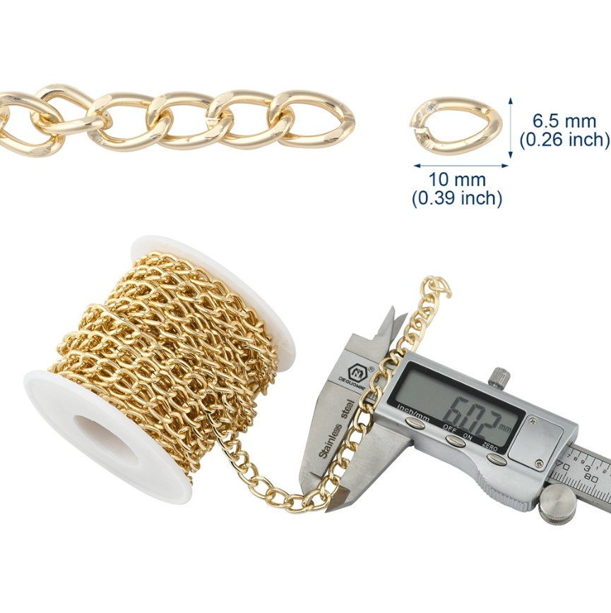 Premium 5m Iron Cable Chain for Jewelry Making - Gold/Silver