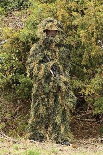 Premium Woodland Camo Ghillie Suit - 5-Piece Adult