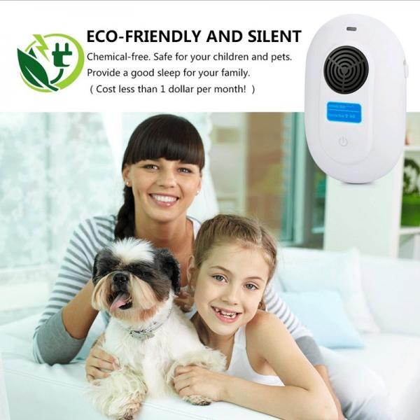 Ultra-Quiet Ultrasonic Pest Repeller with LCD for Home Protection